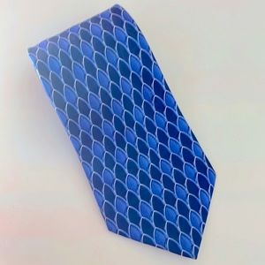 Lanvin Mens  Blue All Silk Tie